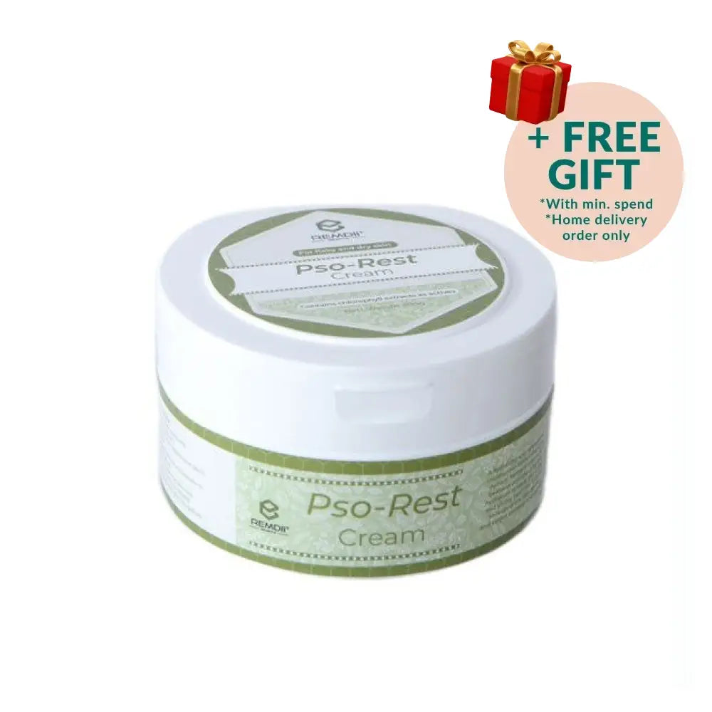 REMDII Pso-Rest Cream for effective psoriasis relief cream with soothing ingredients in a 200g jar