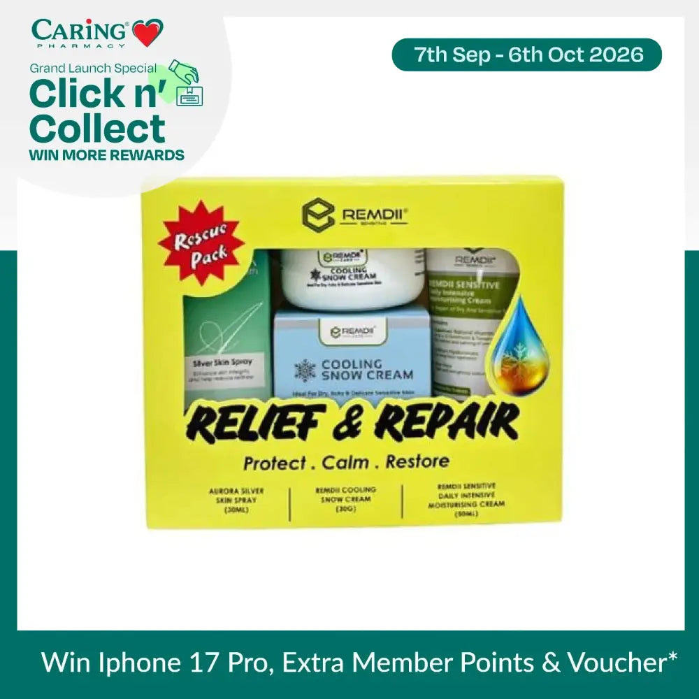 REMDII relief and repair rescue pack with skin care products to protect, calm, and restore skin health