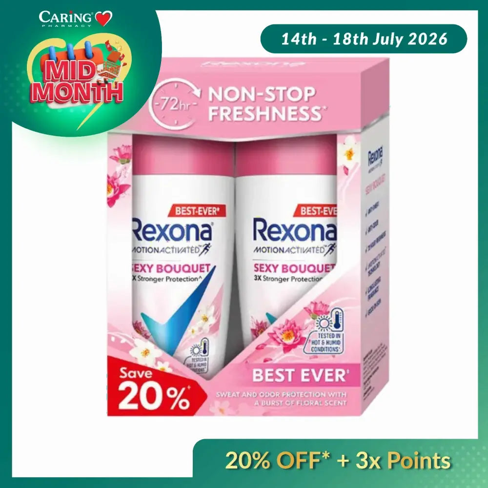REXONA WOMEN DEODORANT ROLL ON MOTIONACTIVATED SEXY BOUQUET 45ML 2S