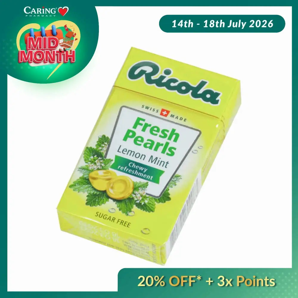 RICOLA FRESH PEARLS LEMON MINT 25G