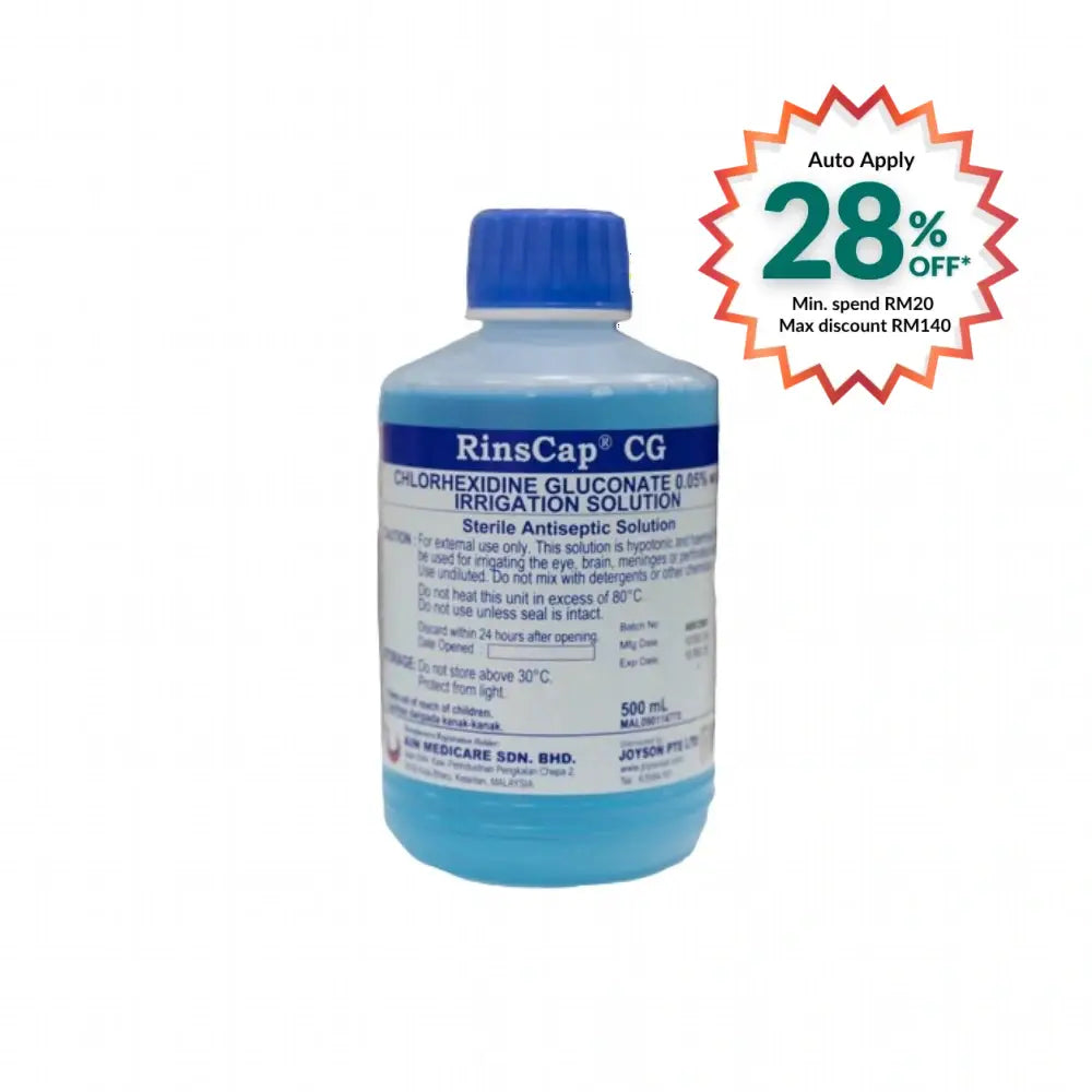 RINSCAP CHLORHEXIDINE GLUCONATE 0.05% IRRG 500ML