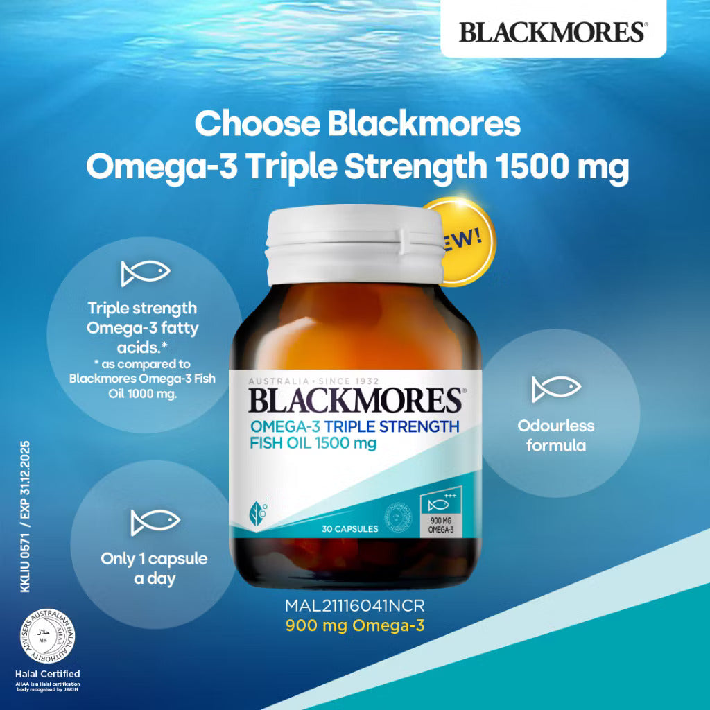 Blackmores Omega-3 Triple Strength Fish Oil 1500 Mg 60S