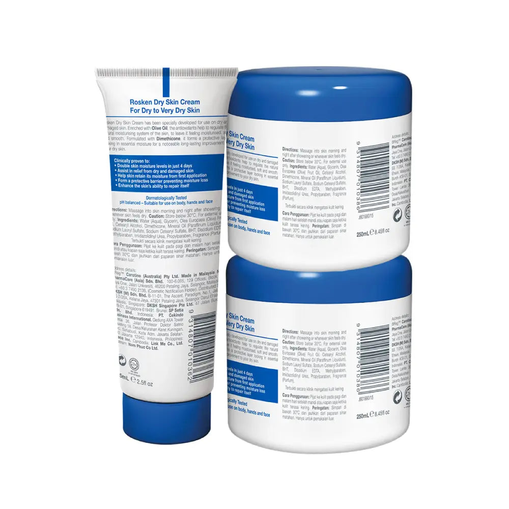 ROSKEN SKIN REPAIR DRY SKIN CREAM 250ML 2S + 75ML