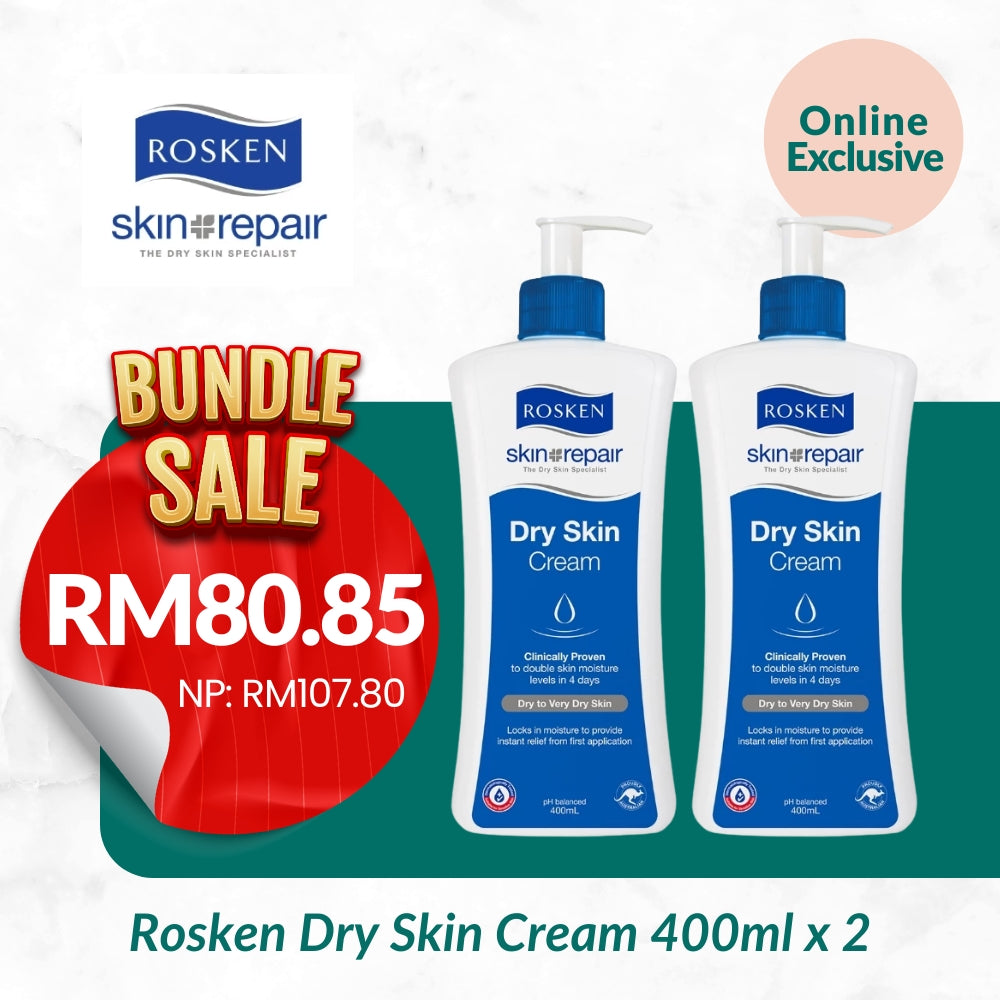 ROSKEN DRY SKIN CREAM 400ML x2