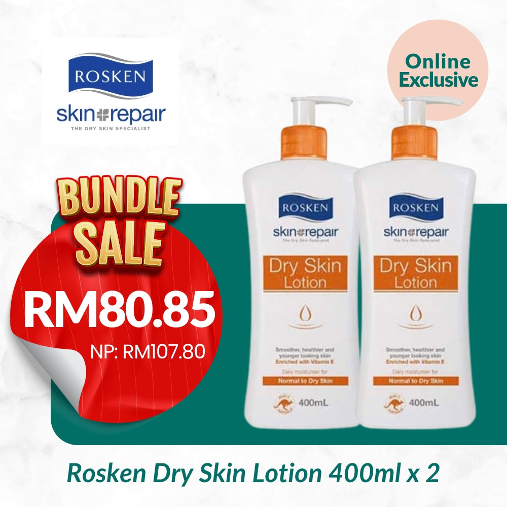 Rosken Dry Skin Lotion 400ml x2