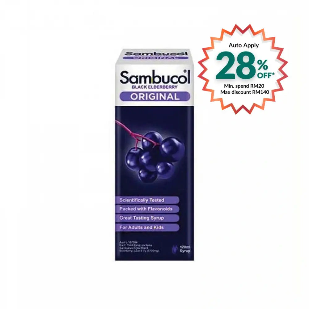 SAMBUCOL ORIGINAL BLACK ELDERBERRY 120ML