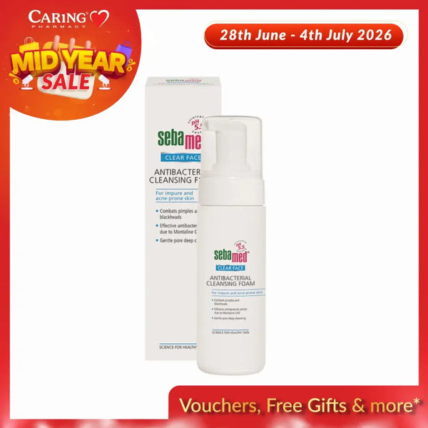 SEBAMED CLEAR FACE ANTIBACTERIAL CLEANSING FOAM 150ML