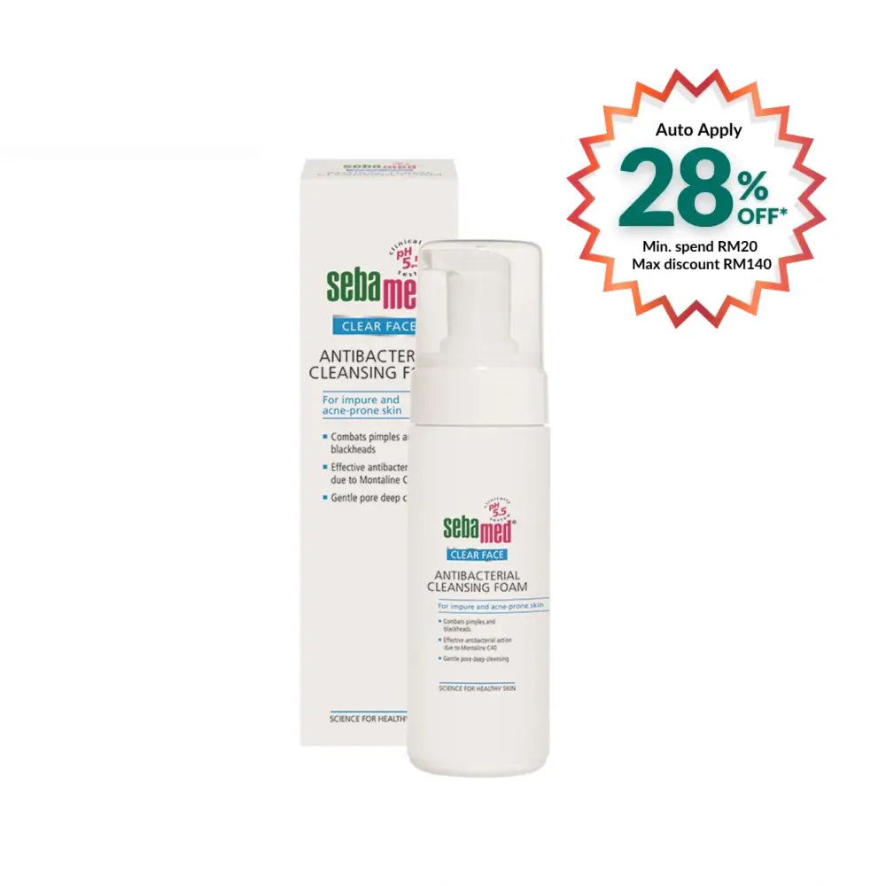 SEBAMED CLEAR FACE ANTIBACTERIAL CLEANSING FOAM 150ML