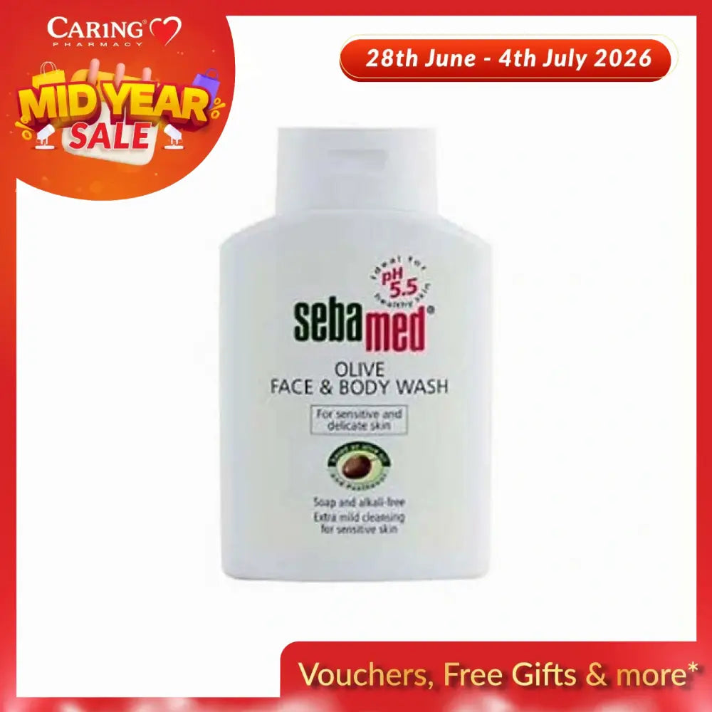 SEBAMED OLIVE FACE AND BODY WASH 200ML