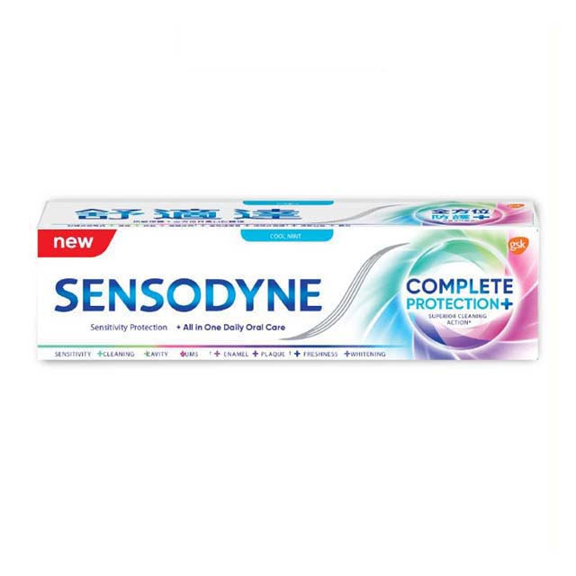 SENSODYNE Complete Protection toothpaste tube in Cool Mint flavor for daily oral care and sensitivity protection