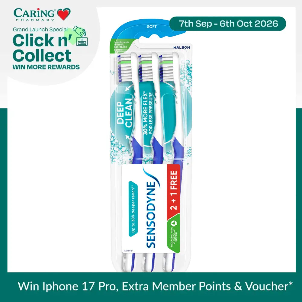 SENSODYNE DEEP CLEAN TOOTHBRUSH 3S