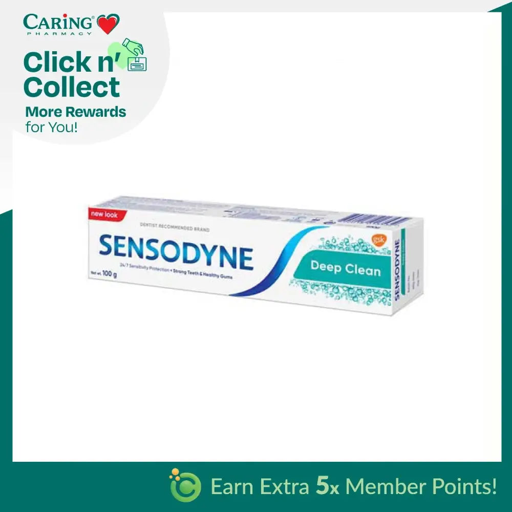 Sensodyne Deep Clean toothpaste 100g with effective protection for sensitive teeth and fresh breath