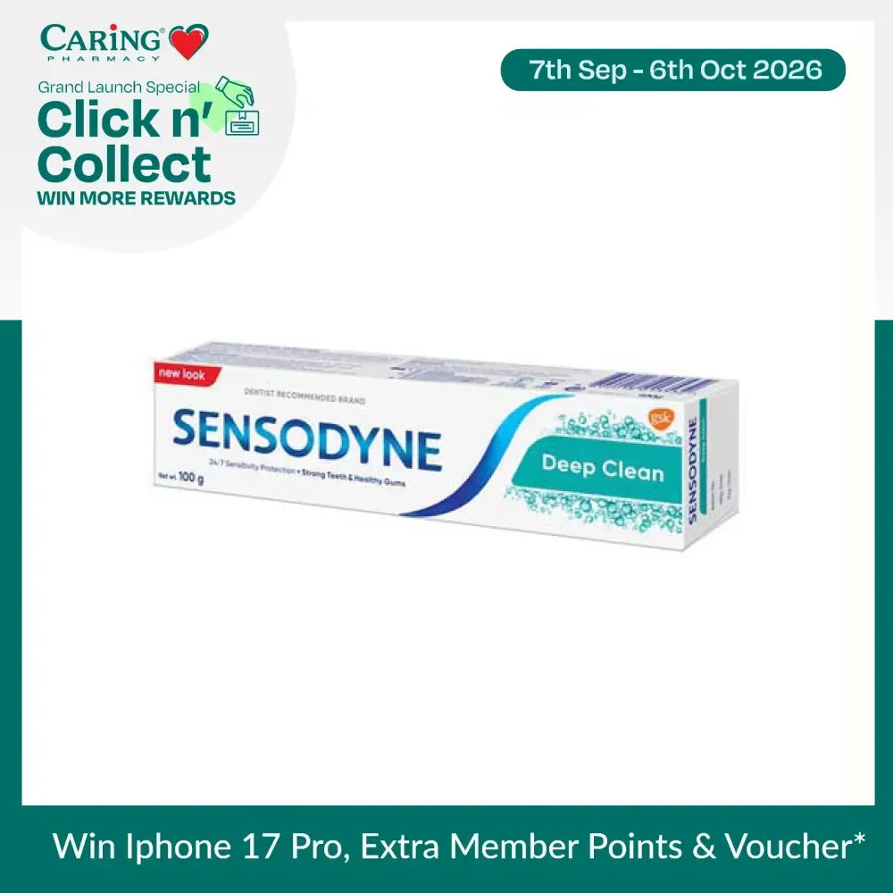 Sensodyne Deep Clean toothpaste 100g with effective protection for sensitive teeth and fresh breath