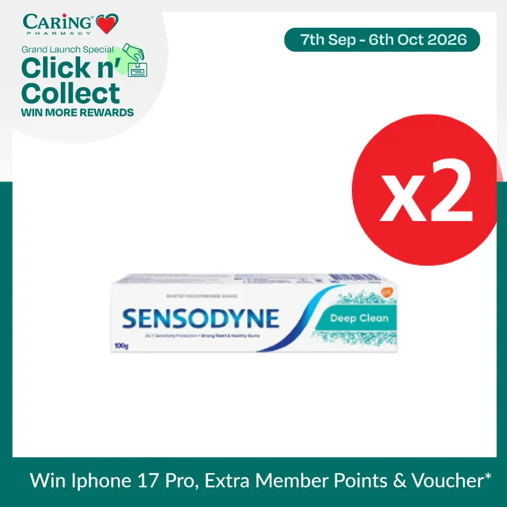 SENSODYNE DEEP CLEAN TOOTHPASTE 100G X 4