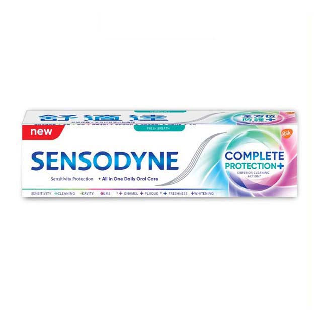 Sensodyne Extra Fresh Complete Protection toothpaste for sensitivity relief and all-in-one oral care