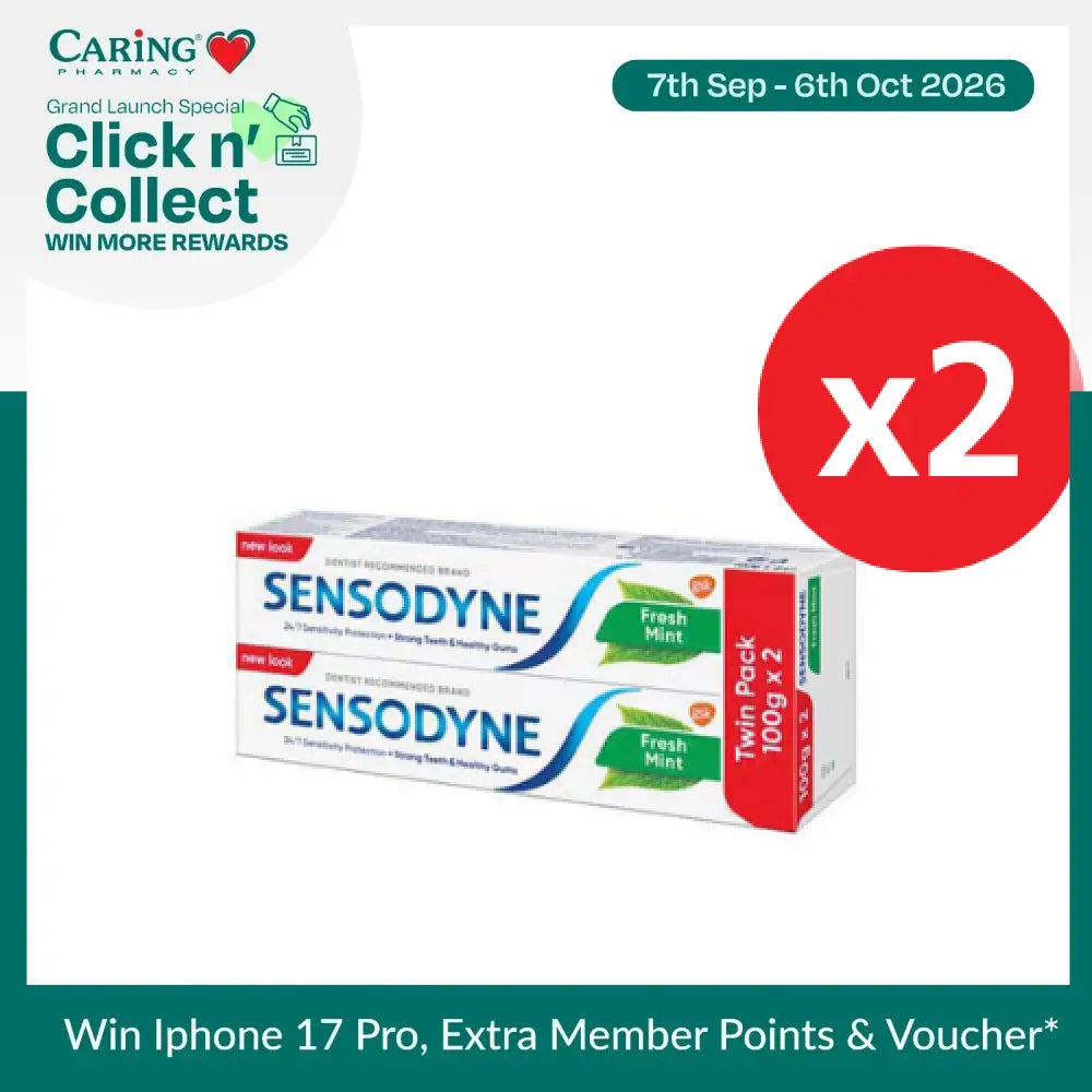 SENSODYNE FRESH MINT 100G X 4