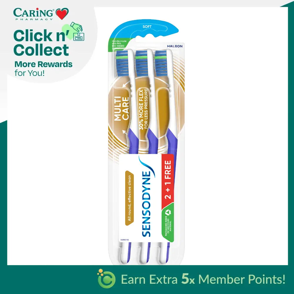 SENSODYNE MULTICARE TOOTHBRUSH SOFT 3S