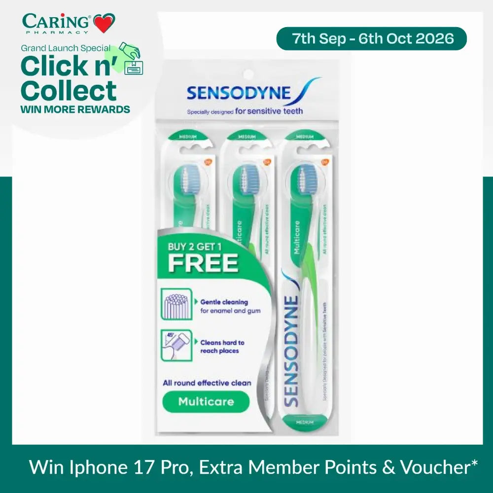 Sensodyne Precision toothbrush medium pack of three designed for sensitive teeth with gentle cleaning bristles