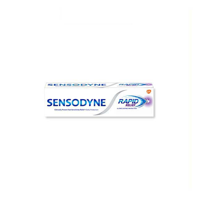 Sensodyne Rapid Relief toothpaste for sensitive teeth with fast-acting formula to alleviate discomfort