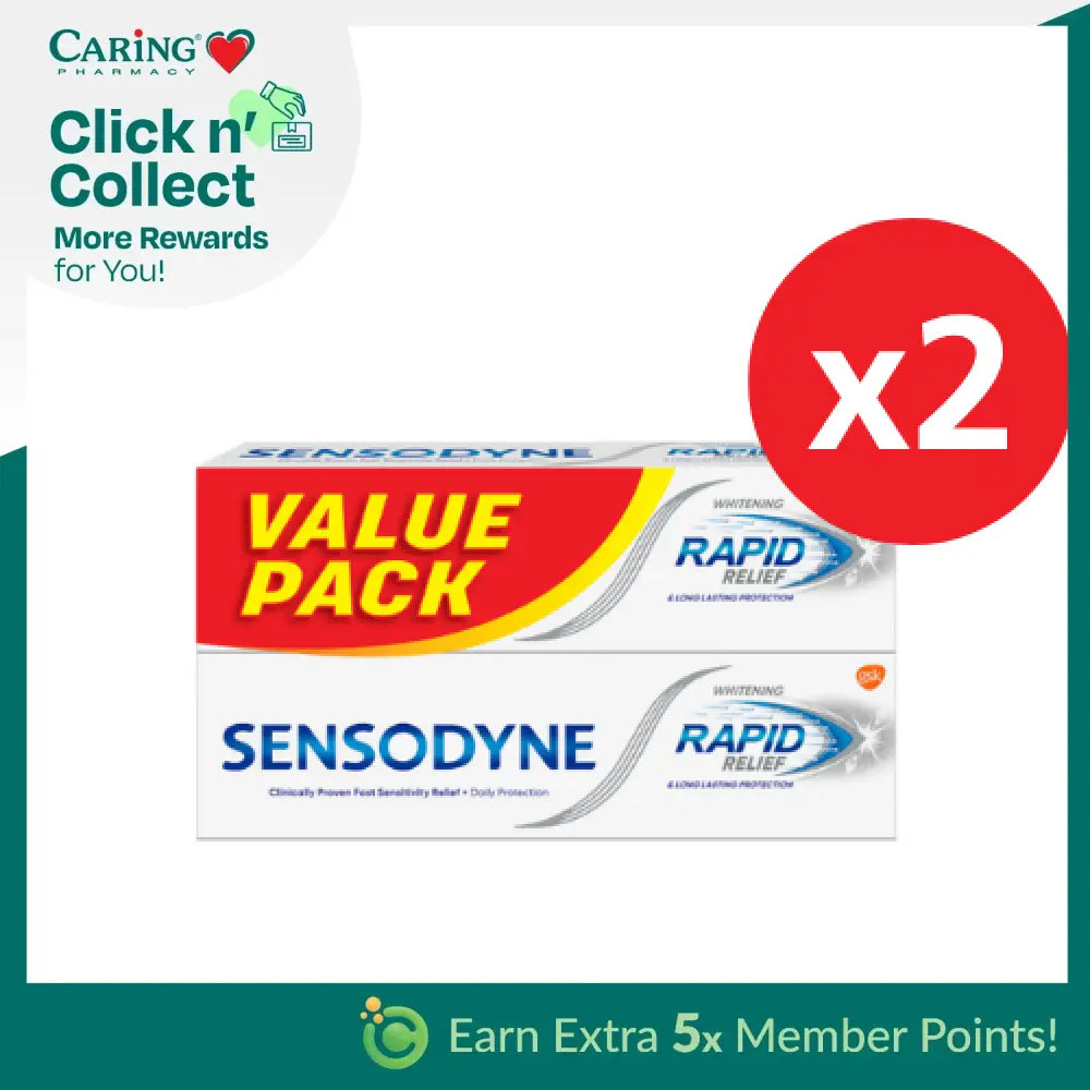 SENSODYNE RAPID RELIEF WHITE 100G X 4