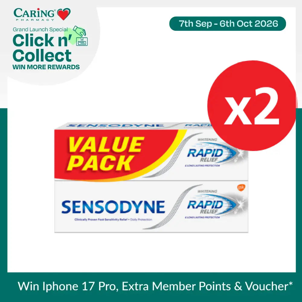 SENSODYNE RAPID RELIEF WHITE 100G X 4