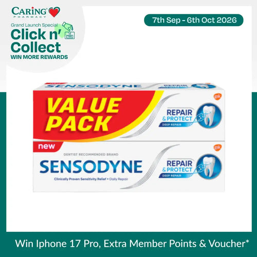 Sensodyne Repair and Protect toothpaste value pack for sensitive teeth and daily repair