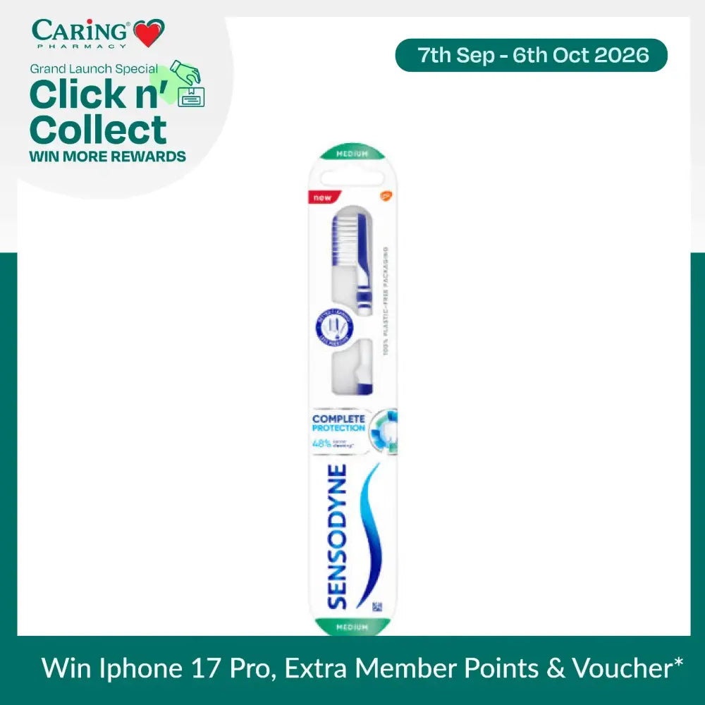 Sensodyne toothbrush medium with soft bristles for complete oral care and sensitive teeth protection