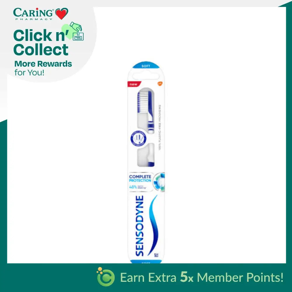 SENSODYNE Complete Protection Toothbrush with soft bristles for sensitive teeth care