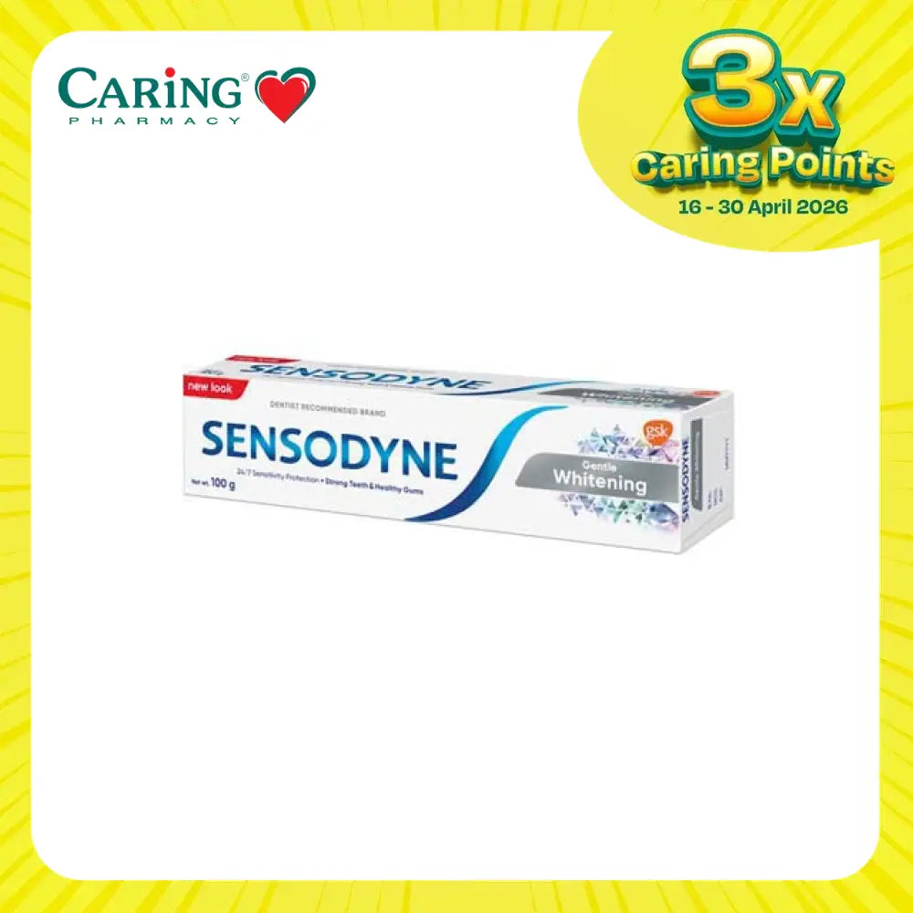 Sensodyne Gentle Whitening Toothpaste 100g for sensitive teeth and effective stain removal