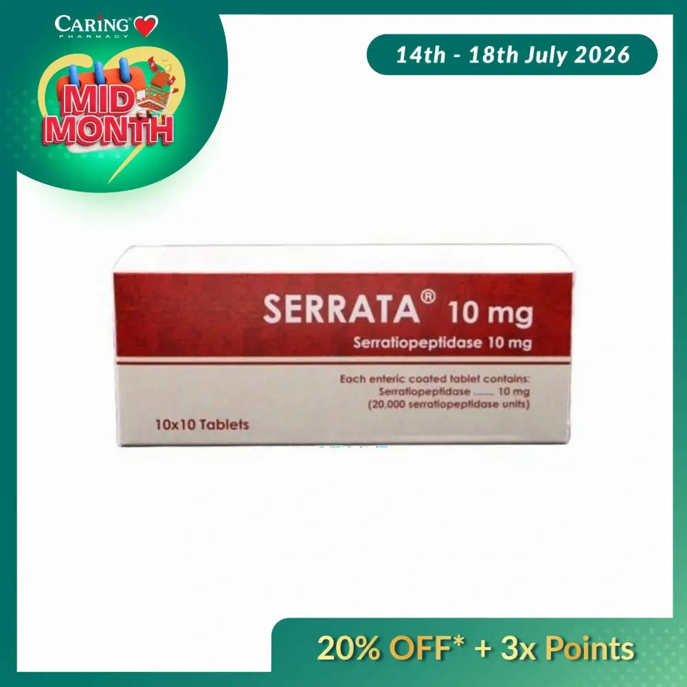 SERRATA 10MG TAB 10SX10