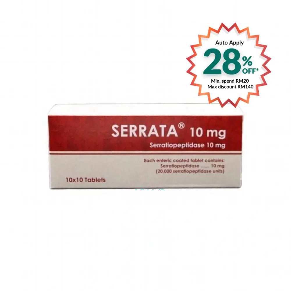 SERRATA 10MG TAB 10SX10