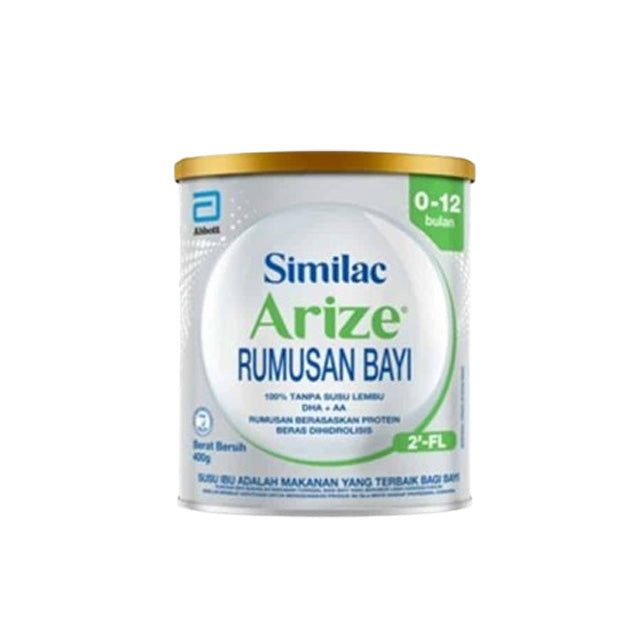 Similac Arize infant formula 0-12 months in a 400g can for supporting baby nutrition