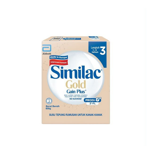 Similac Gain Plus Step 3 milk powder for toddlers, designed to support growth and development in children aged 1-3 years