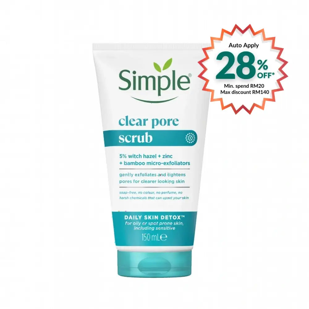 SIMPLE DAILY SKIN DETOX PORE POLISHING FACIAL SCRUB 150ML