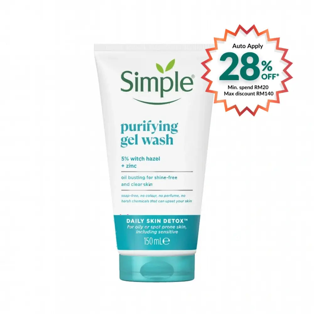 SIMPLE DAILY SKIN DETOX PURIF FACIAL WASH 150ML