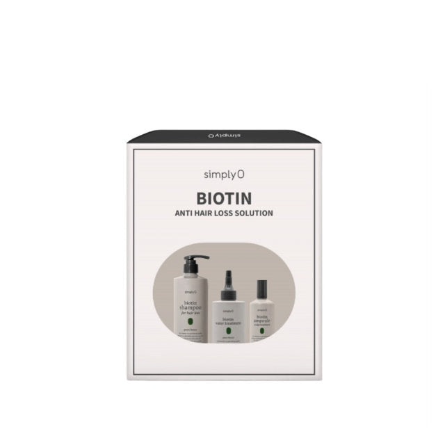 SIMPLY O Biotin Hair Loss Solution Set featuring nourishing shampoos and conditioners for healthier hair