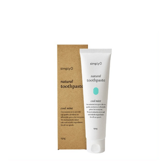 SIMPLY O natural toothpaste cool mint in a 150g tube with eco-friendly packaging
