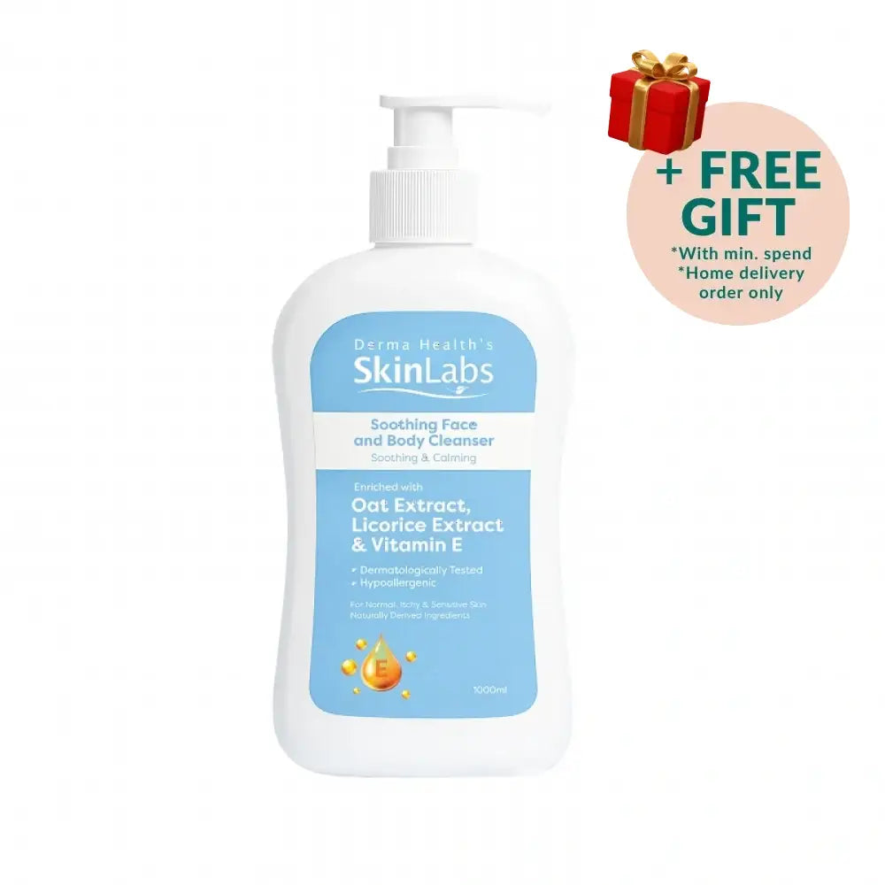 SKINLABS SOOTHING FACE & BODY CLEANSER 1000ML