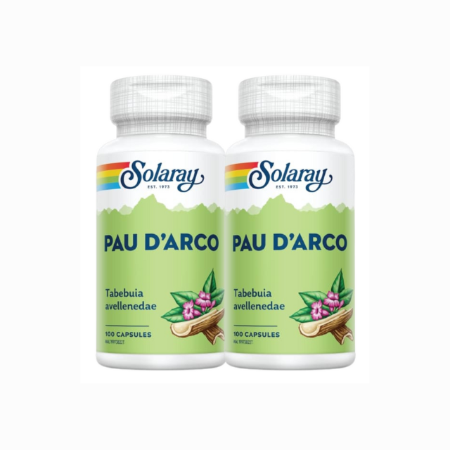 Solaray Pau D Arco capsules Malaysia in twin bottle packaging for daily health support