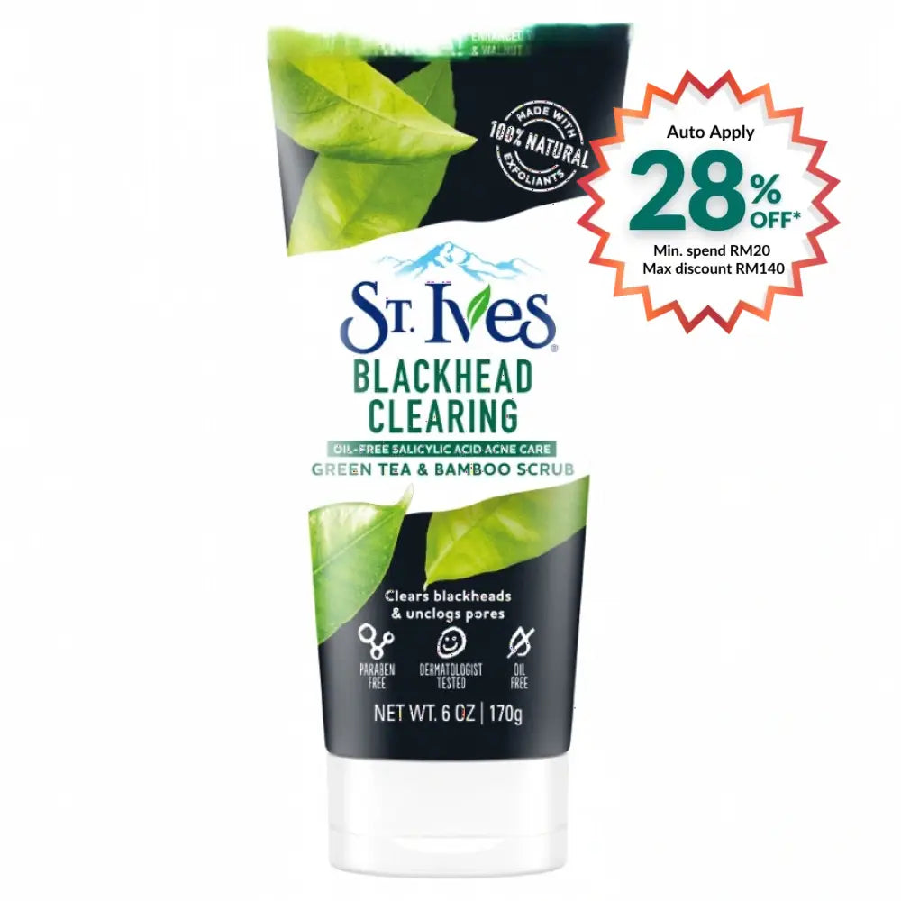 ST IVES BLACKHEAD CLEARING GREEN TEA SCRUB 170G