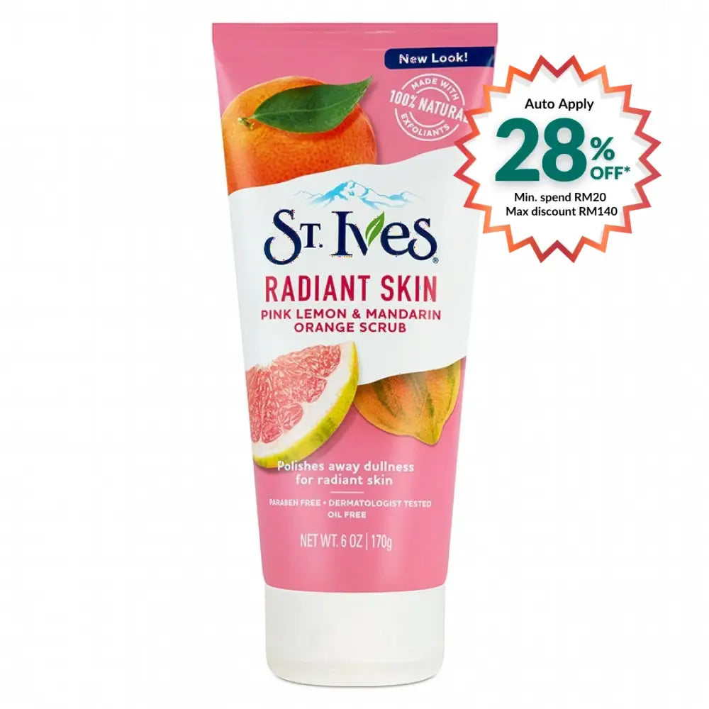 ST IVES PINK LEMON & MANDARIN ORANGE SCRUB 170G