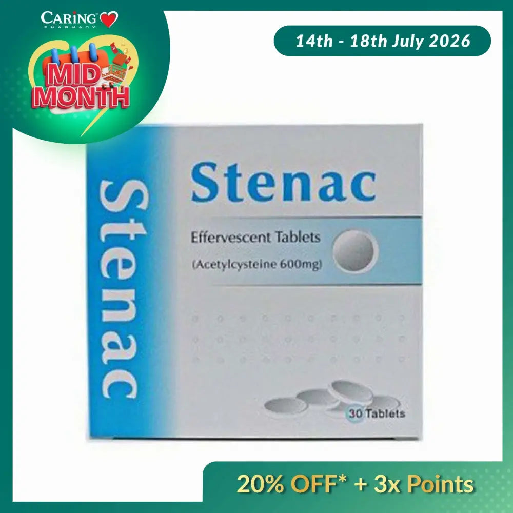 STENAC 600MG EFFERVESCENT TAB 2SX15