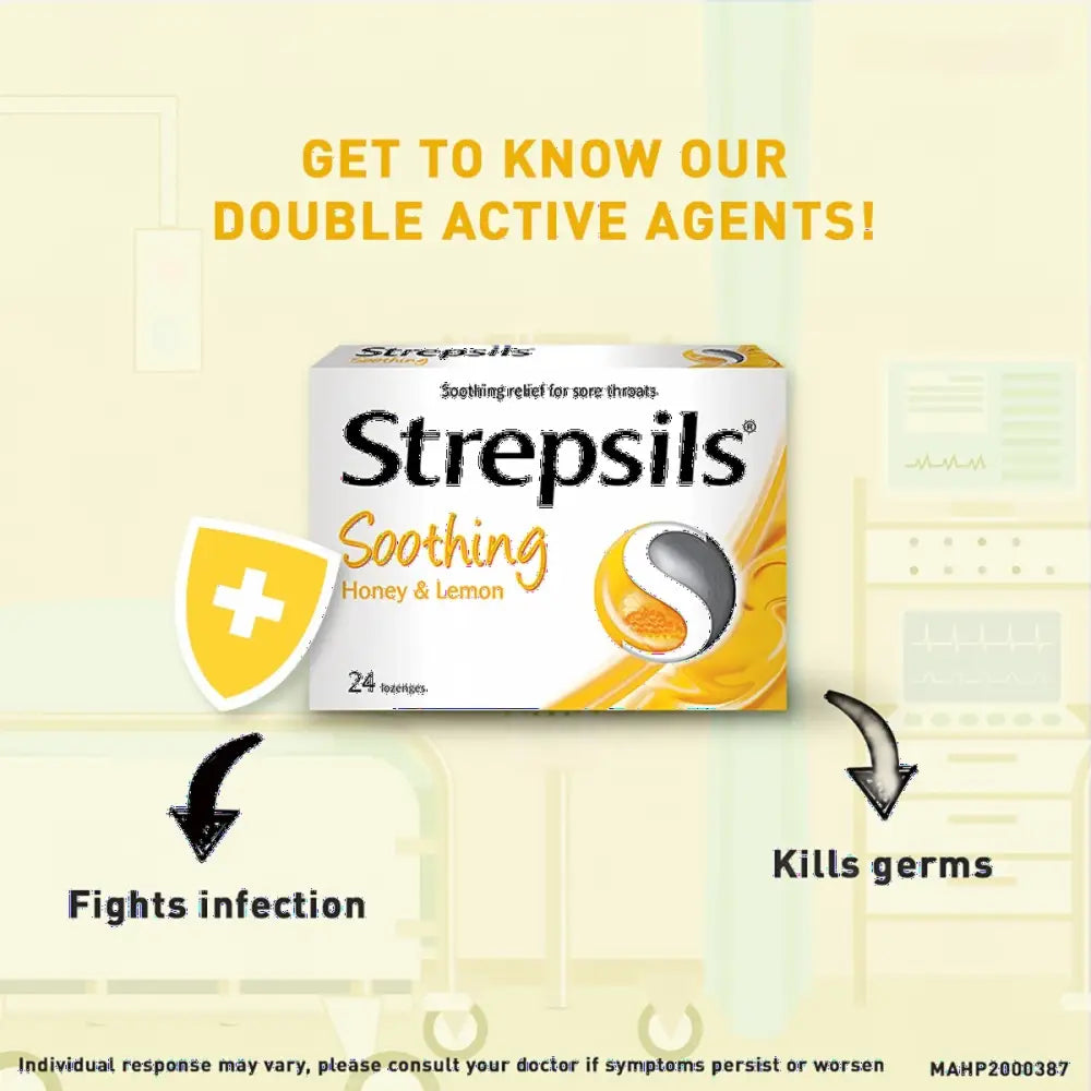 STREPSILS BOX HONEY LEMON 24S