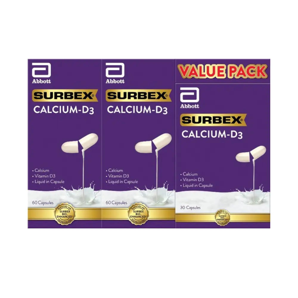 SURBEX CALCIUM-D3 350MG 60SX2+30S