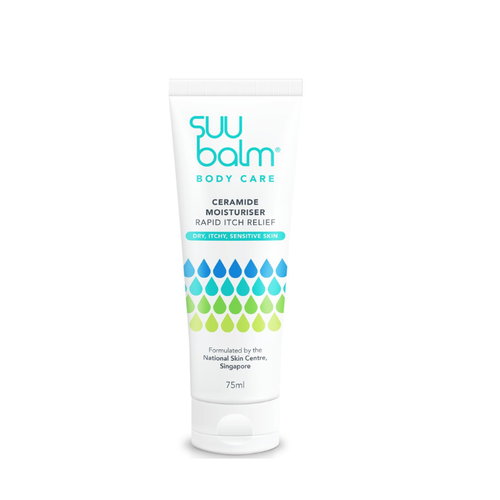 SUU BALM Ceramide Moisturizer for rapid itch relief moisturizer in 75ml tube for dry, itchy, sensitive skin