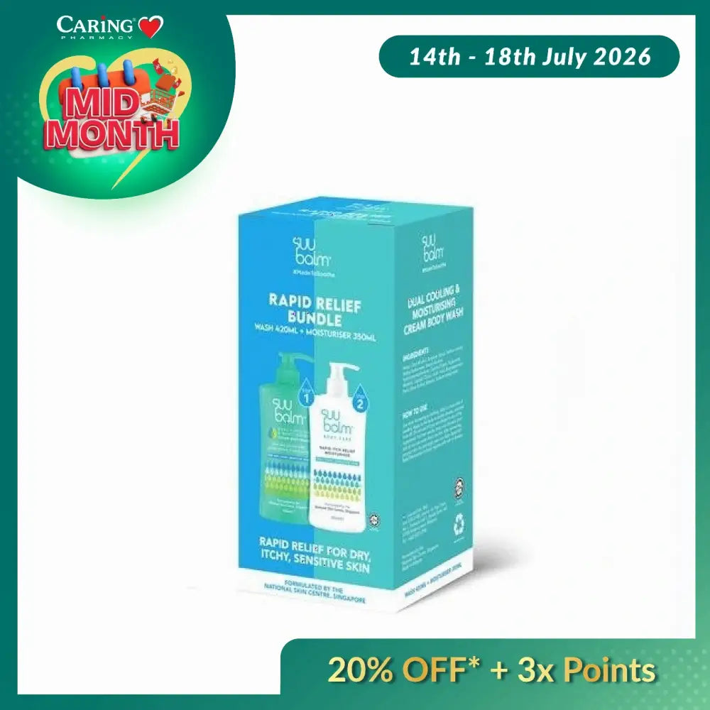 Suu Balm rapid relief bundle featuring soothing moisturizer and cream for dry, sensitive skin