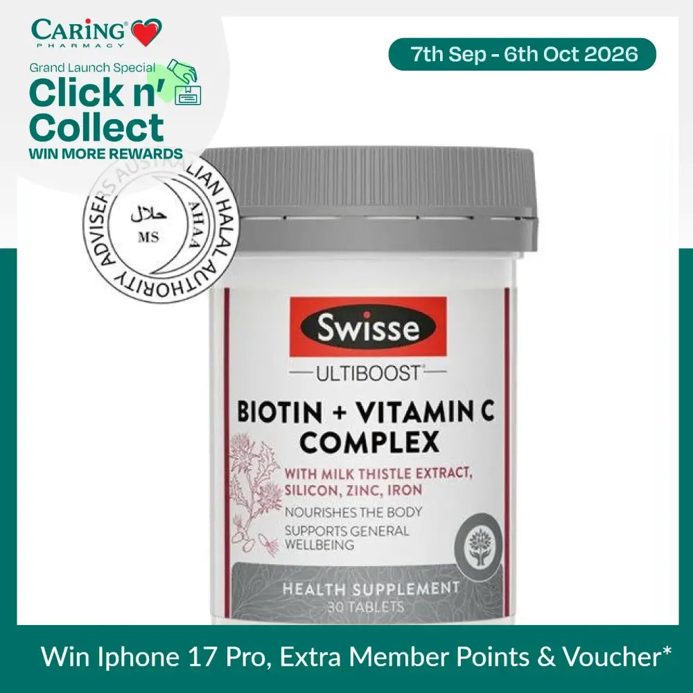 SWISSE ULTIBOOST BIOTIN + VIT C 30S