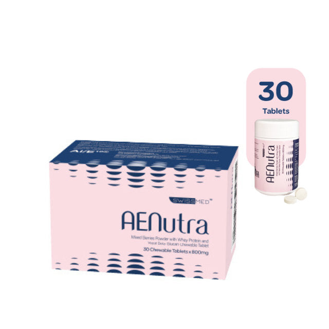 SWISSMED AE Nutra chewable tablets in a pack of 30 for enhanced nutrition and wellness