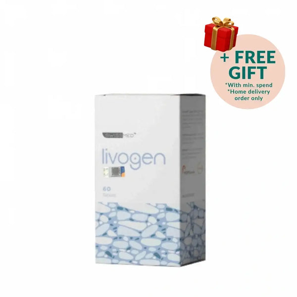 SWISSMED Livogen iron supplement Malaysia, 60 tablets in a sleek packaging for enhanced iron intake