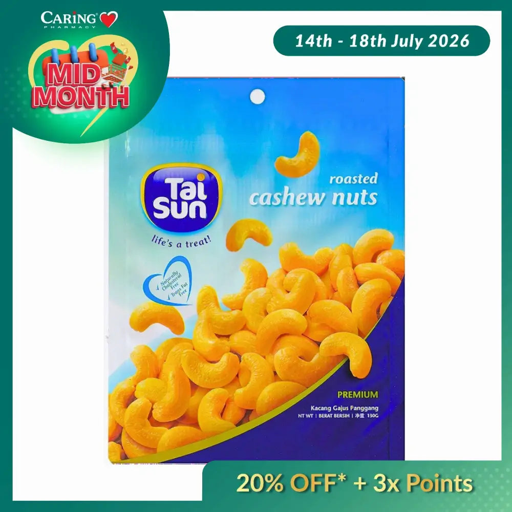 TAI SUN ROASTED CASHEW NUTS 130G